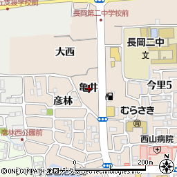 京都府長岡京市今里亀井周辺の地図