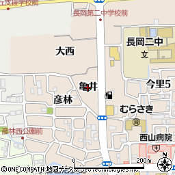 京都府長岡京市今里（亀井）周辺の地図