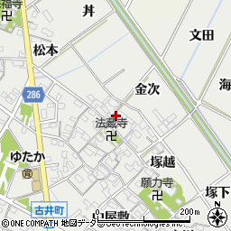 愛知県安城市古井町西川41周辺の地図