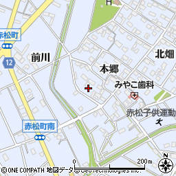 愛知県安城市赤松町本郷21周辺の地図