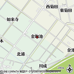 愛知県岡崎市下佐々木町金取池周辺の地図
