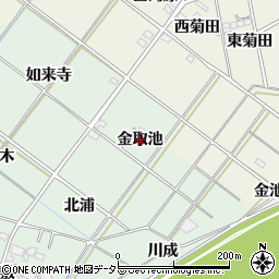 愛知県岡崎市下佐々木町（金取池）周辺の地図