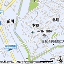 愛知県安城市赤松町本郷51周辺の地図