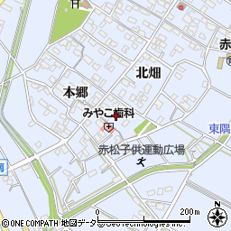 愛知県安城市赤松町本郷29周辺の地図
