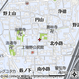 京都府向日市上植野町西小路21周辺の地図