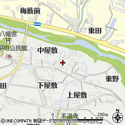 愛知県岡崎市生平町中屋敷52周辺の地図
