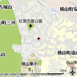 京都府京都市伏見区桃山紅雪町176-1周辺の地図