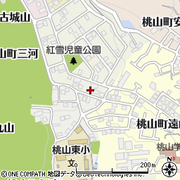 京都府京都市伏見区桃山紅雪町176周辺の地図