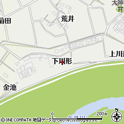 愛知県岡崎市東牧内町下川形周辺の地図