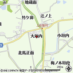 兵庫県宝塚市上佐曽利大垣内周辺の地図