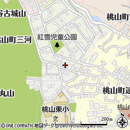 京都府京都市伏見区桃山紅雪町178周辺の地図