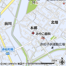 愛知県安城市赤松町本郷52周辺の地図