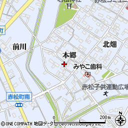 愛知県安城市赤松町本郷50周辺の地図