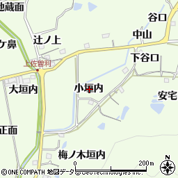 兵庫県宝塚市上佐曽利小垣内周辺の地図