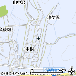 愛知県岡崎市小美町中根229周辺の地図