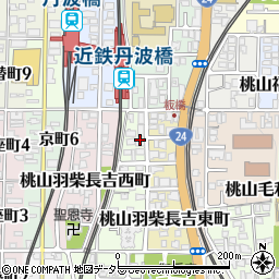 京都府京都市伏見区桃山羽柴長吉中町53周辺の地図