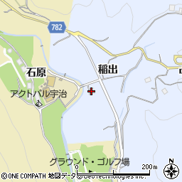 宇治笠取簡易郵便局周辺の地図