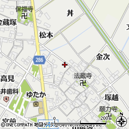 愛知県安城市古井町西川5周辺の地図