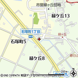ユニーオイル　緑ケ丘ＳＳ周辺の地図