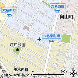 愛知県岡崎市六名東町6周辺の地図