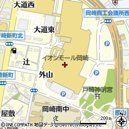 ユニクロイオンモール岡崎店周辺の地図