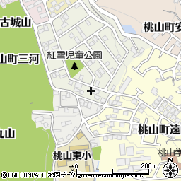京都府京都市伏見区桃山紅雪町171周辺の地図