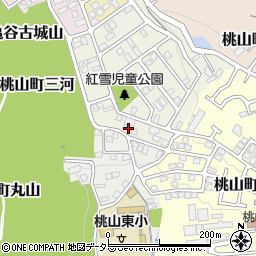 京都府京都市伏見区桃山紅雪町180周辺の地図