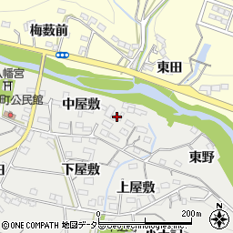 愛知県岡崎市生平町中屋敷50周辺の地図