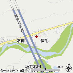 愛知県岡崎市生平町保毛周辺の地図