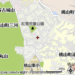 京都府京都市伏見区桃山紅雪町170周辺の地図