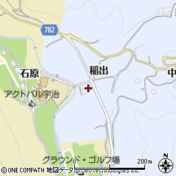 京都府宇治市東笠取稲出周辺の地図