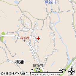 兵庫県川辺郡猪名川町槻並中道筋周辺の地図