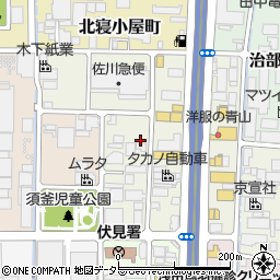 京都府京都市伏見区南寝小屋町周辺の地図