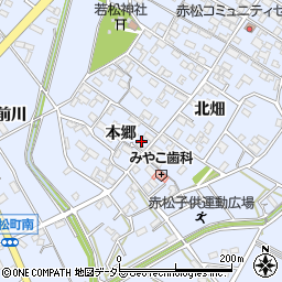 愛知県安城市赤松町本郷68周辺の地図