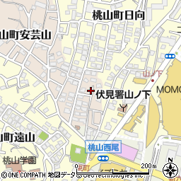 京都府京都市伏見区桃山町安芸山15-12周辺の地図