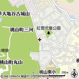 京都府京都市伏見区桃山紅雪町185周辺の地図