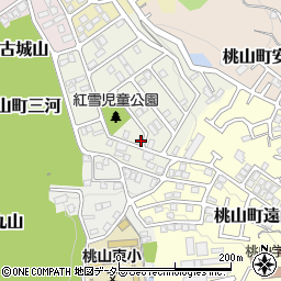 京都府京都市伏見区桃山紅雪町156周辺の地図