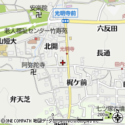 京都府長岡京市粟生長通周辺の地図