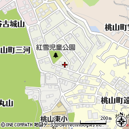京都府京都市伏見区桃山紅雪町158周辺の地図