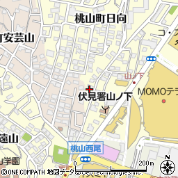 京都府京都市伏見区桃山町日向1周辺の地図