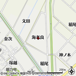 愛知県安城市古井町海老良周辺の地図