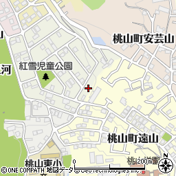 京都府京都市伏見区桃山紅雪町89周辺の地図