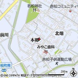 愛知県安城市赤松町本郷70周辺の地図