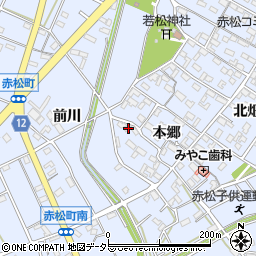 愛知県安城市赤松町本郷36周辺の地図