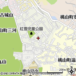京都府京都市伏見区桃山紅雪町155周辺の地図