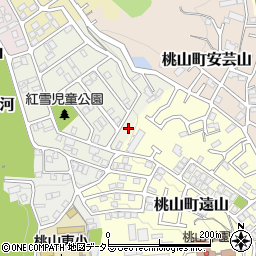 京都府京都市伏見区桃山紅雪町88周辺の地図