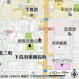 セブンイレブン下鳥羽東柳長町店周辺の地図