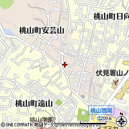 京都府京都市伏見区桃山町安芸山24周辺の地図