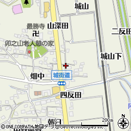 愛知県知多郡阿久比町卯坂城街道周辺の地図