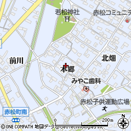 愛知県安城市赤松町本郷74周辺の地図